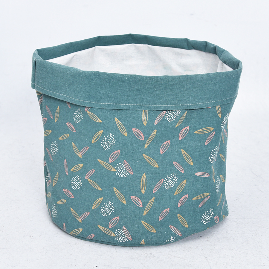 Foldable fabric storage bin