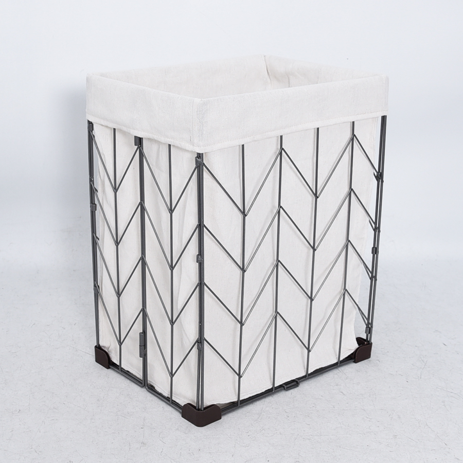 Grey KD rectangle wire hamper