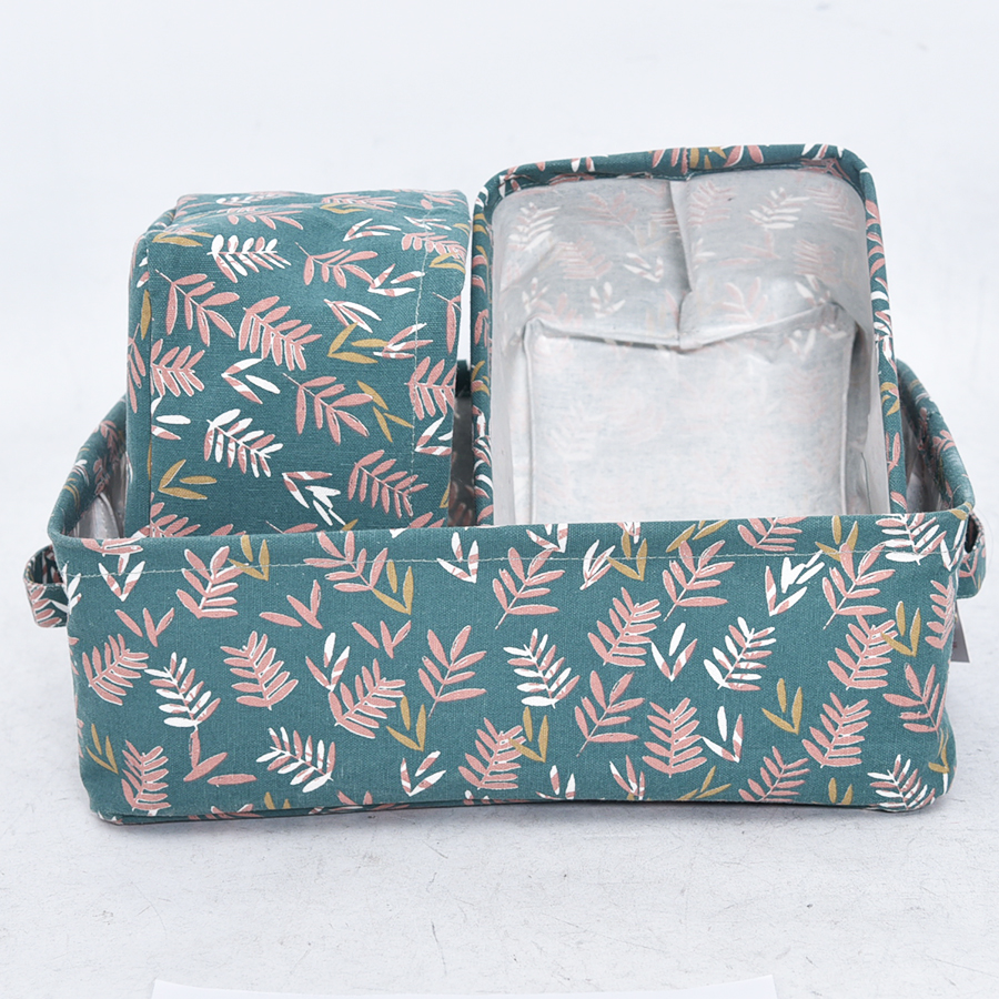 S/3 Foldable fabric storage cube