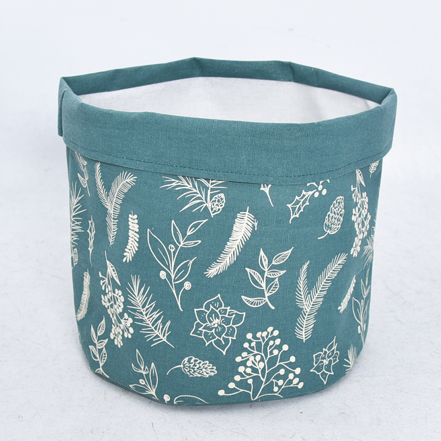 Foldable fabric storage bin
