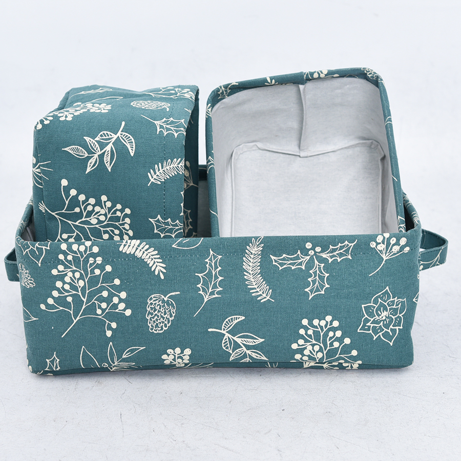 S/3 Foldable fabric storage cube