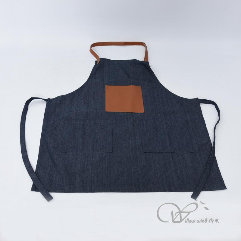 Fabric Kitchen Apron with PU Pocket, Plus Size Ladies, Great Gift for Wife or Ladies