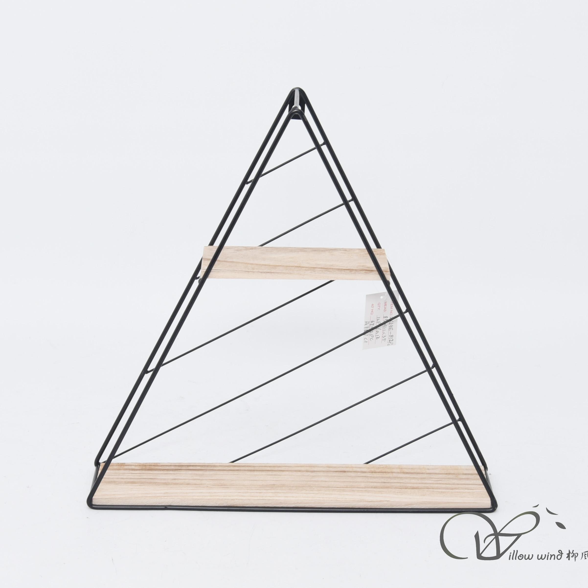 Black Triangle wall hanging wire shelf