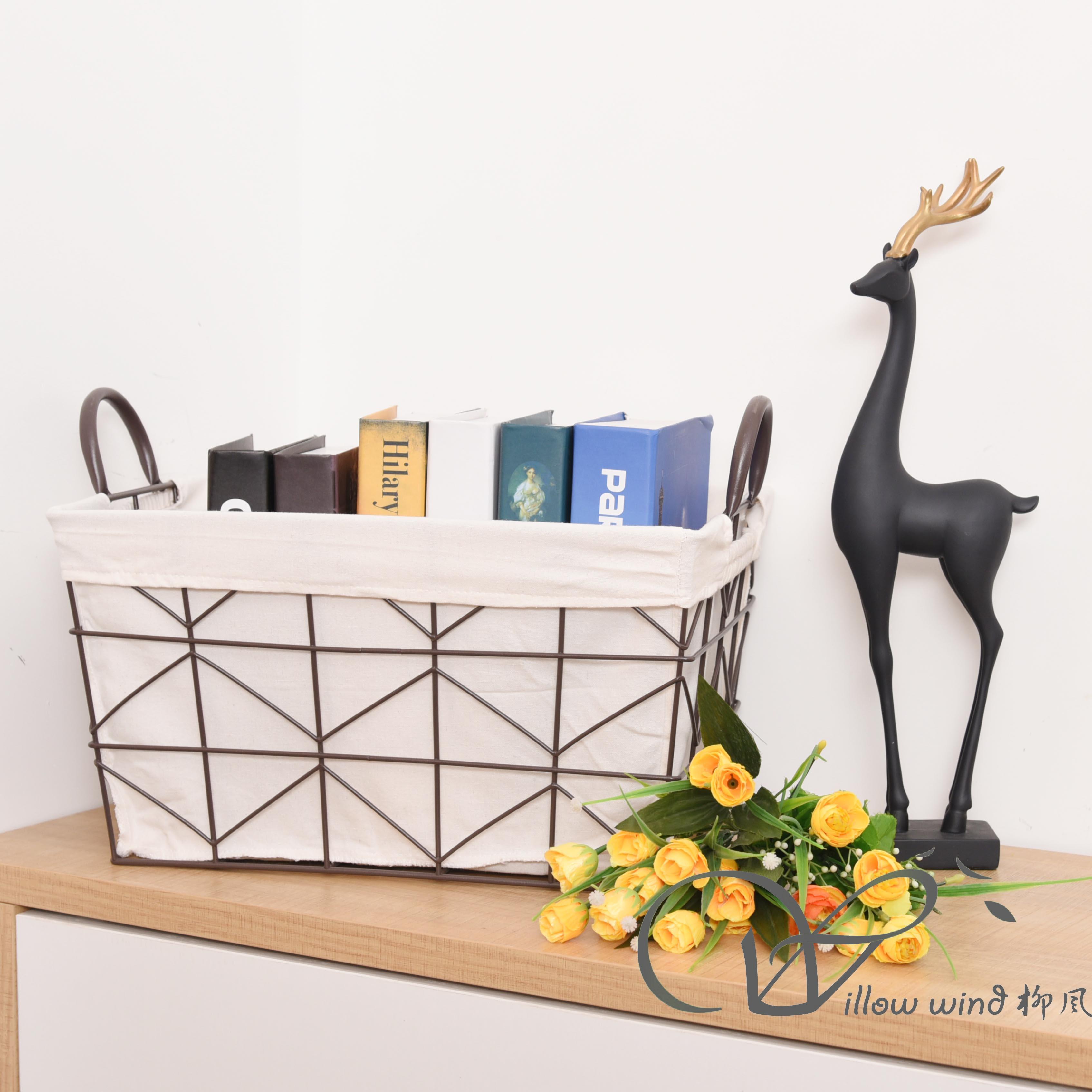 Black Rectangle Wire storage basket Fruit Basket