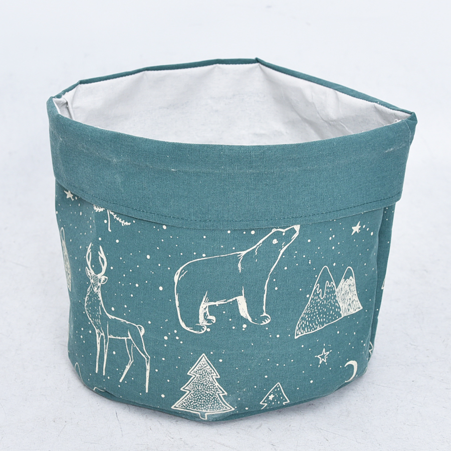 Foldable fabric storage bin