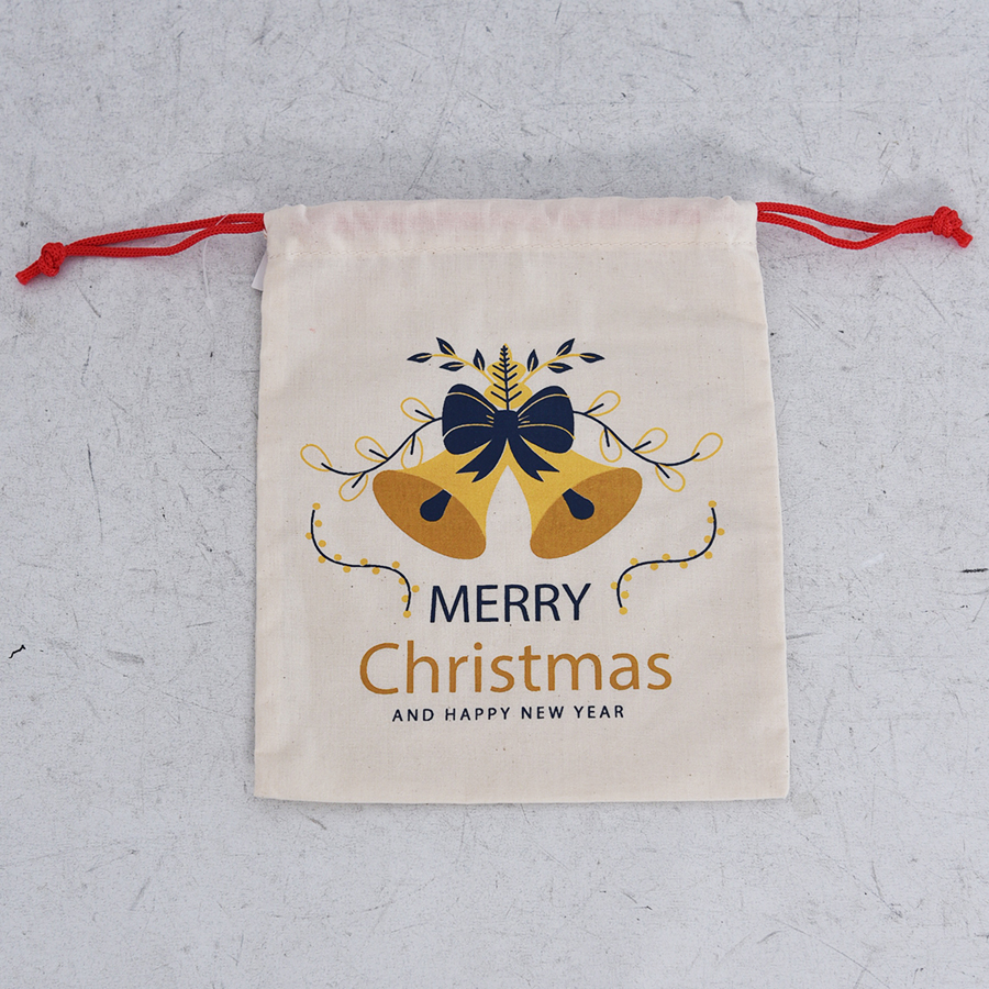 Cotton bag with drawstring