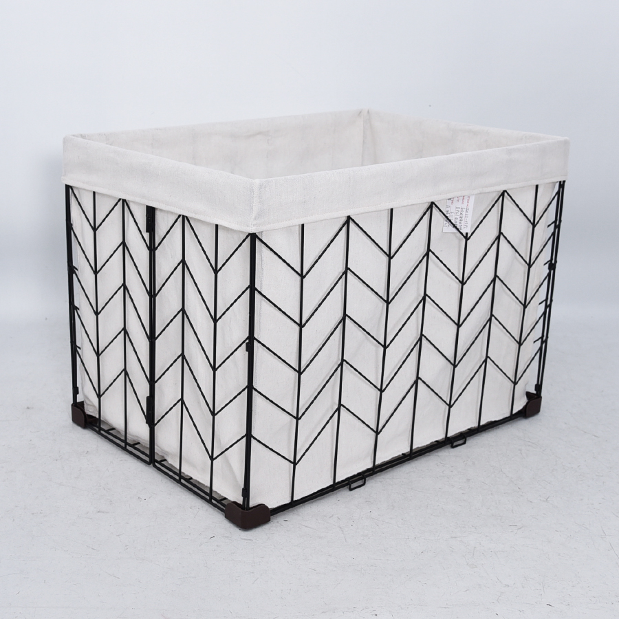 Black KD rectangle wire hamper