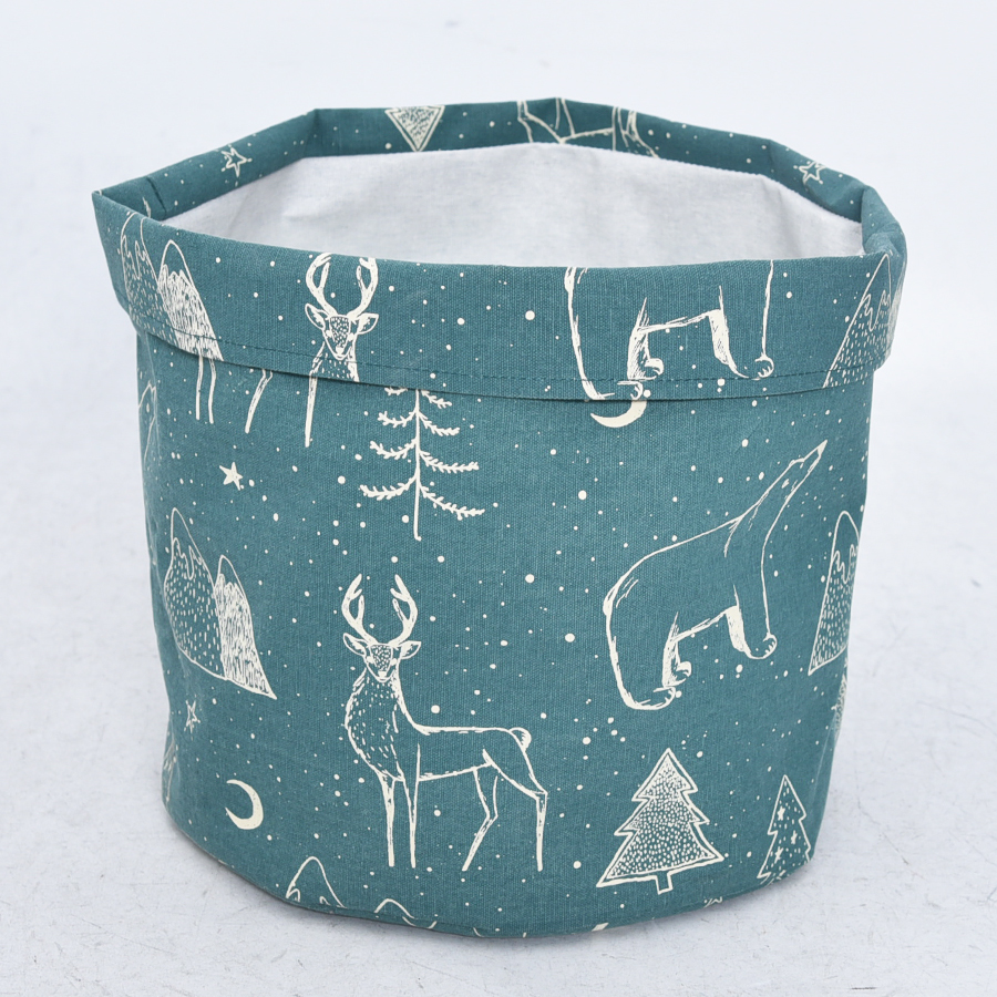 Foldable fabric storage bin