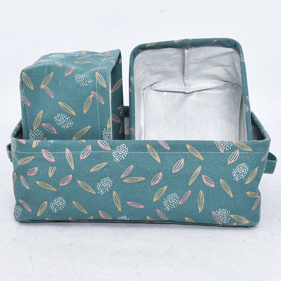 S/3 Foldable fabric storage cube