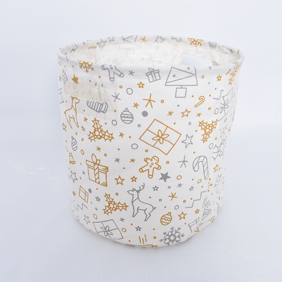 Foldable fabric storage bin hamper