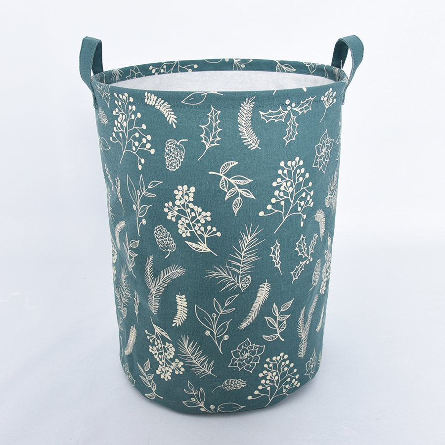 Foldable fabric storage bin hamper