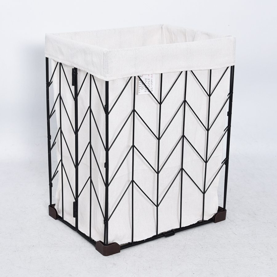 Black KD rectangle wire hamper