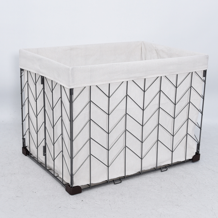 Grey KD rectangle wire hamper