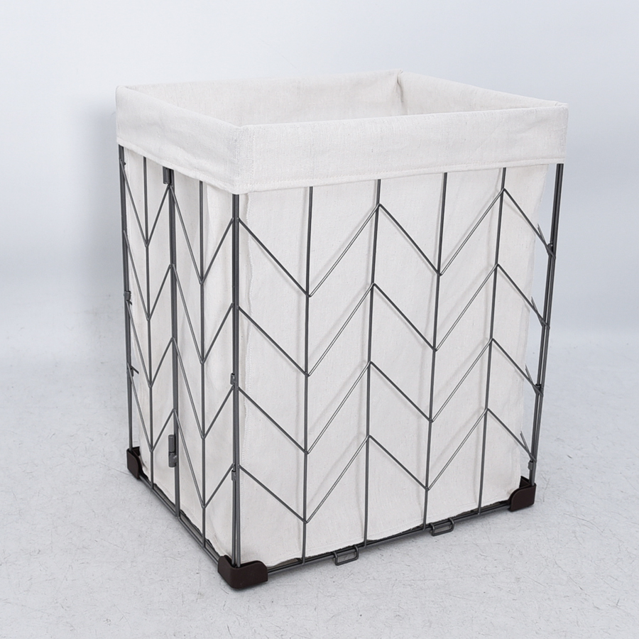 Grey KD rectangle wire hamper