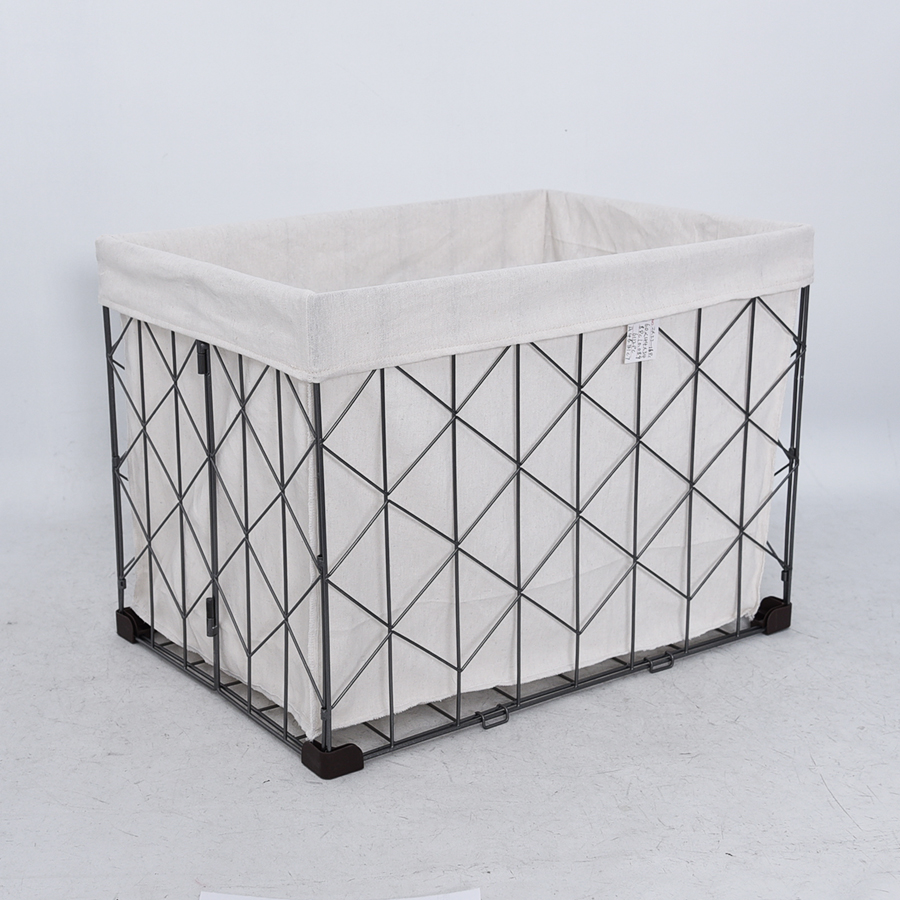 Grey KD rectangle wire hamper