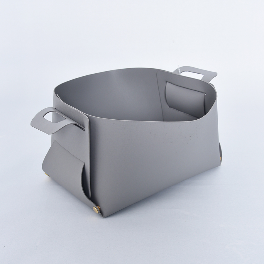 PU foldable storage basket
