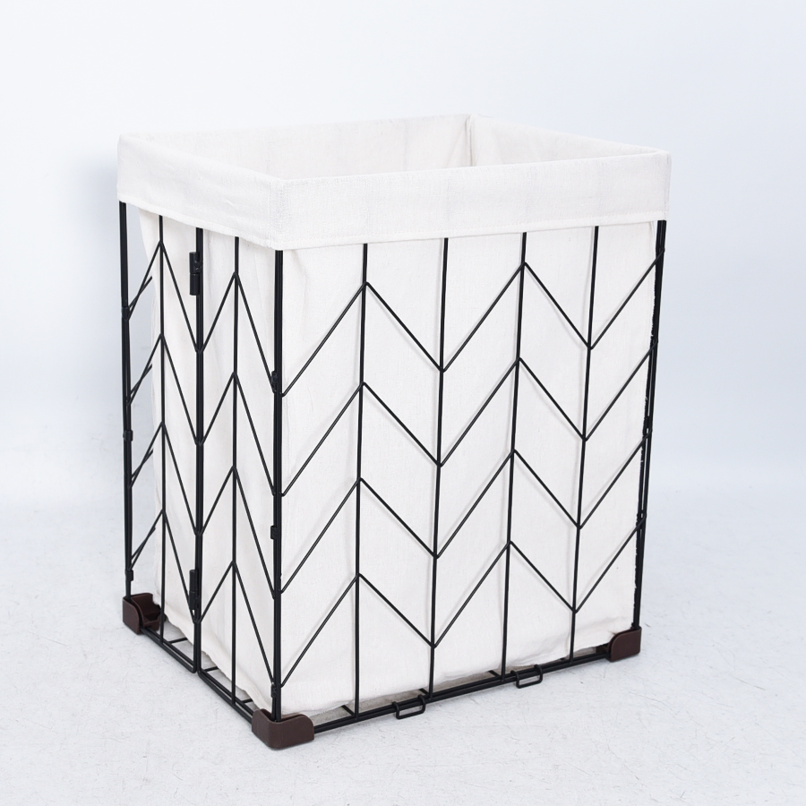 Black KD rectangle wire hamper