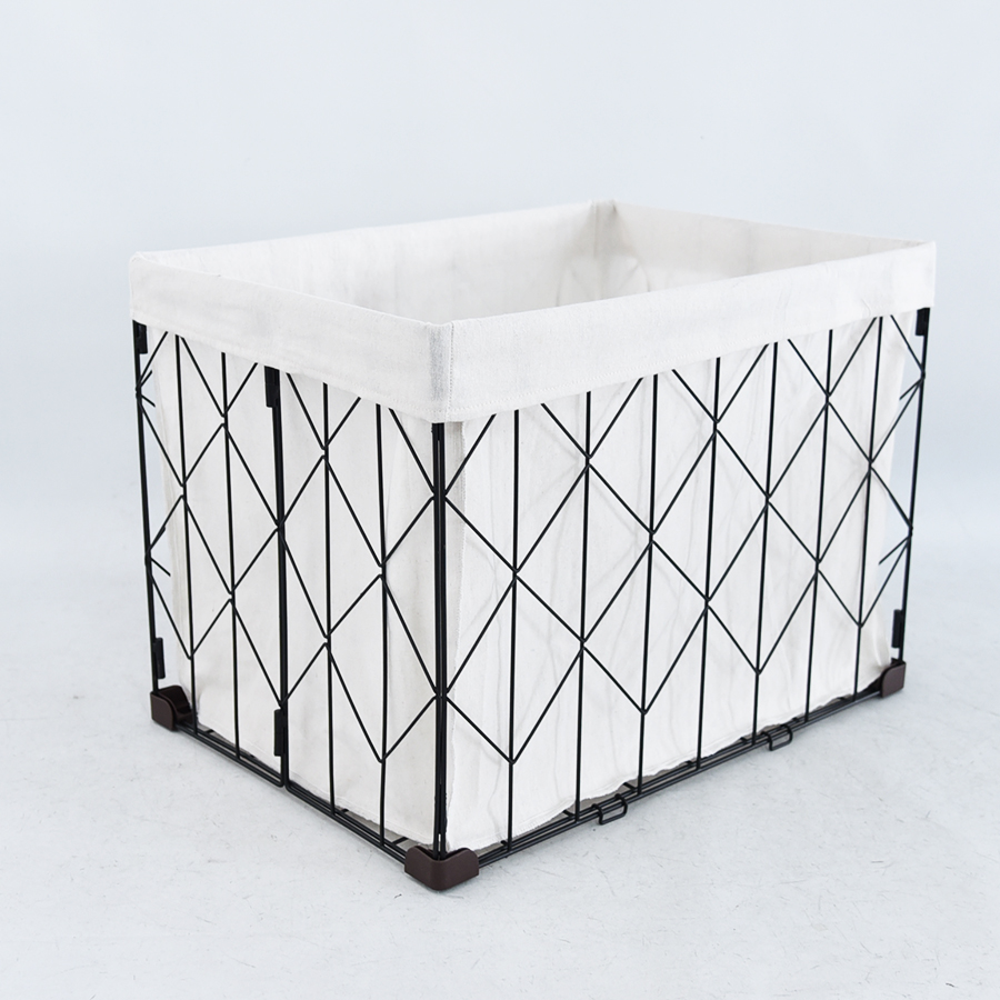 Black KD rectangle wire hamper